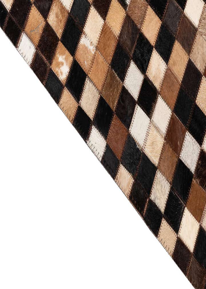 5' x 8' 1 Cowhide Leather Rug