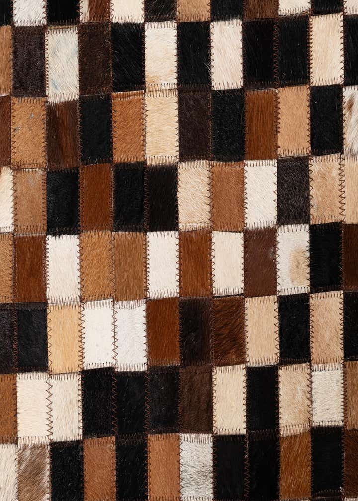 5' x 8' 1 Cowhide Leather Rug