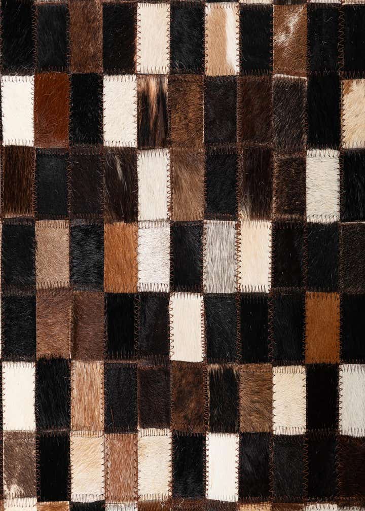 5' x 8' 1 Cowhide Leather Rug