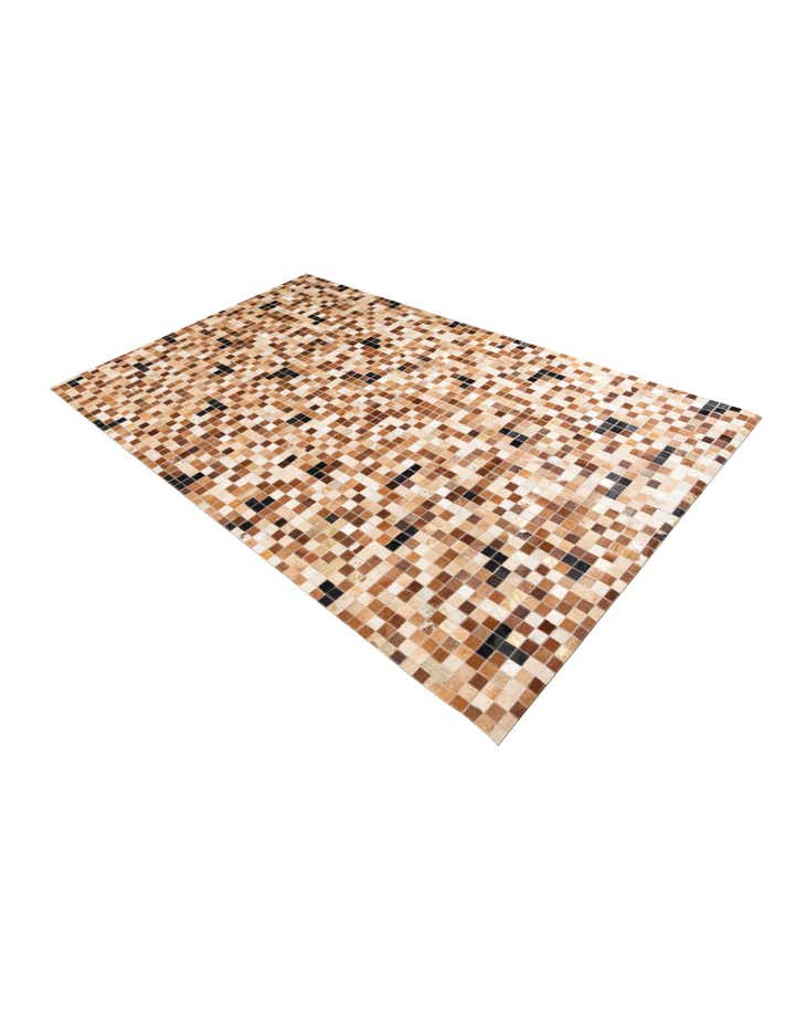 5' x 8' 1 Cowhide Leather Rug
