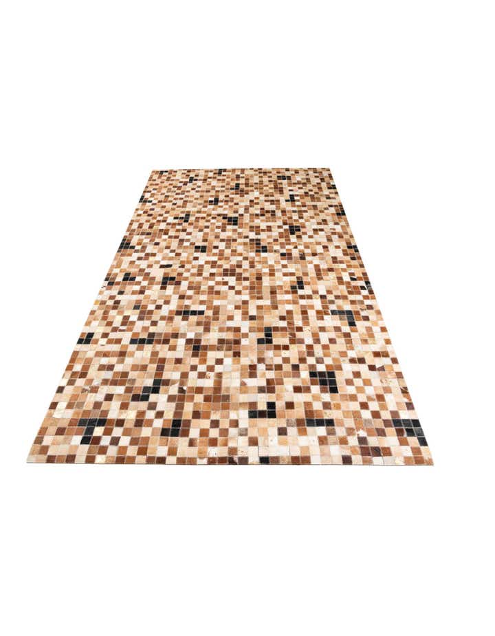 5' x 8' 1 Cowhide Leather Rug