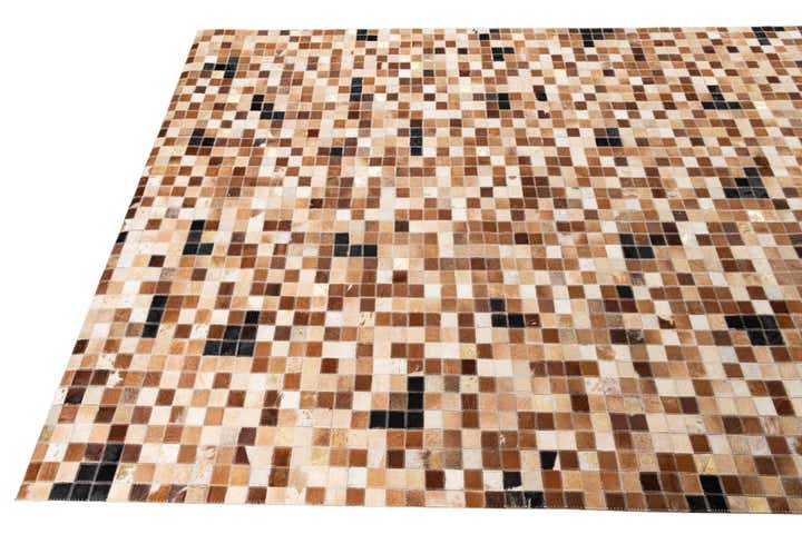 5' x 8' 1 Cowhide Leather Rug