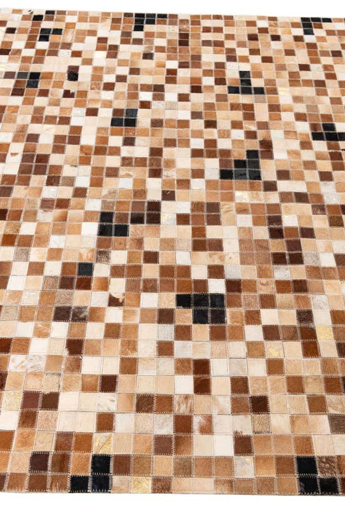 5' x 8' 1 Cowhide Leather Rug