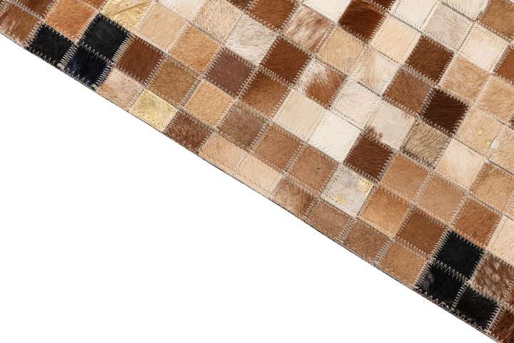 5' x 8' 1 Cowhide Leather Rug