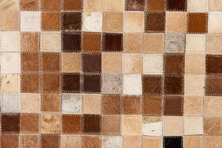 5' x 8' 1 Cowhide Leather Rug