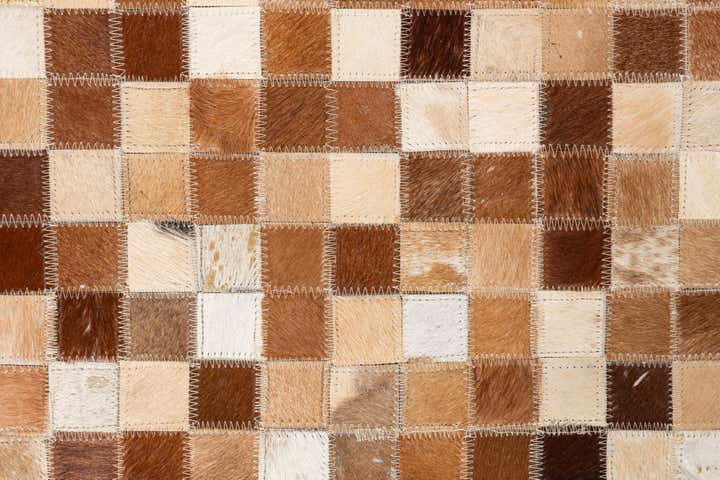5' x 8' 1 Cowhide Leather Rug