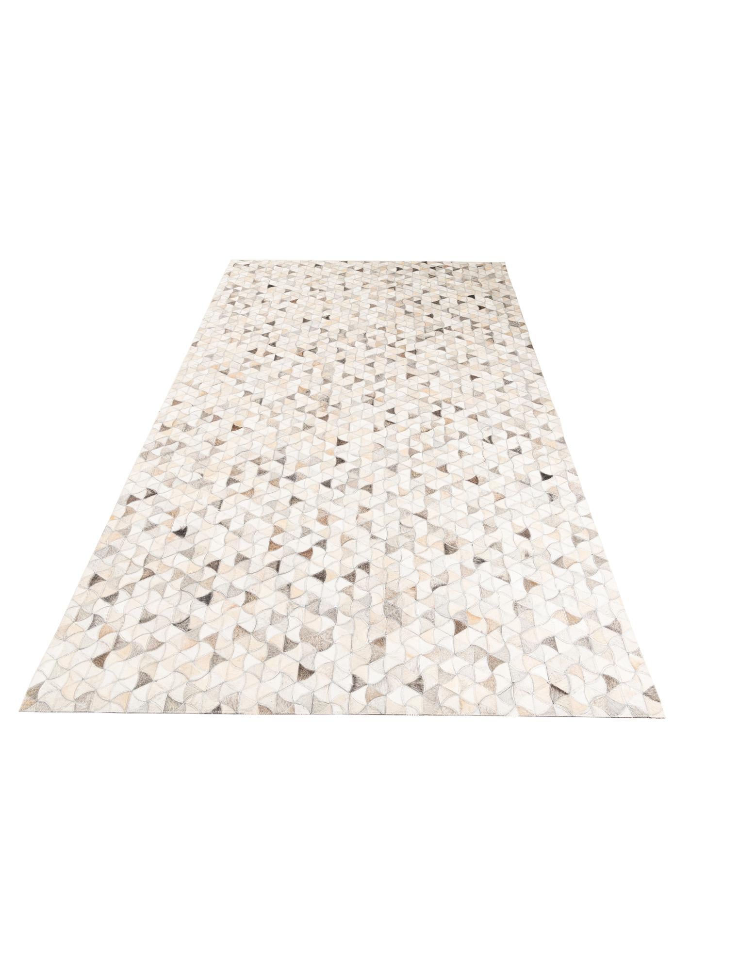 5' x 7' 10 Cowhide Leather Rug