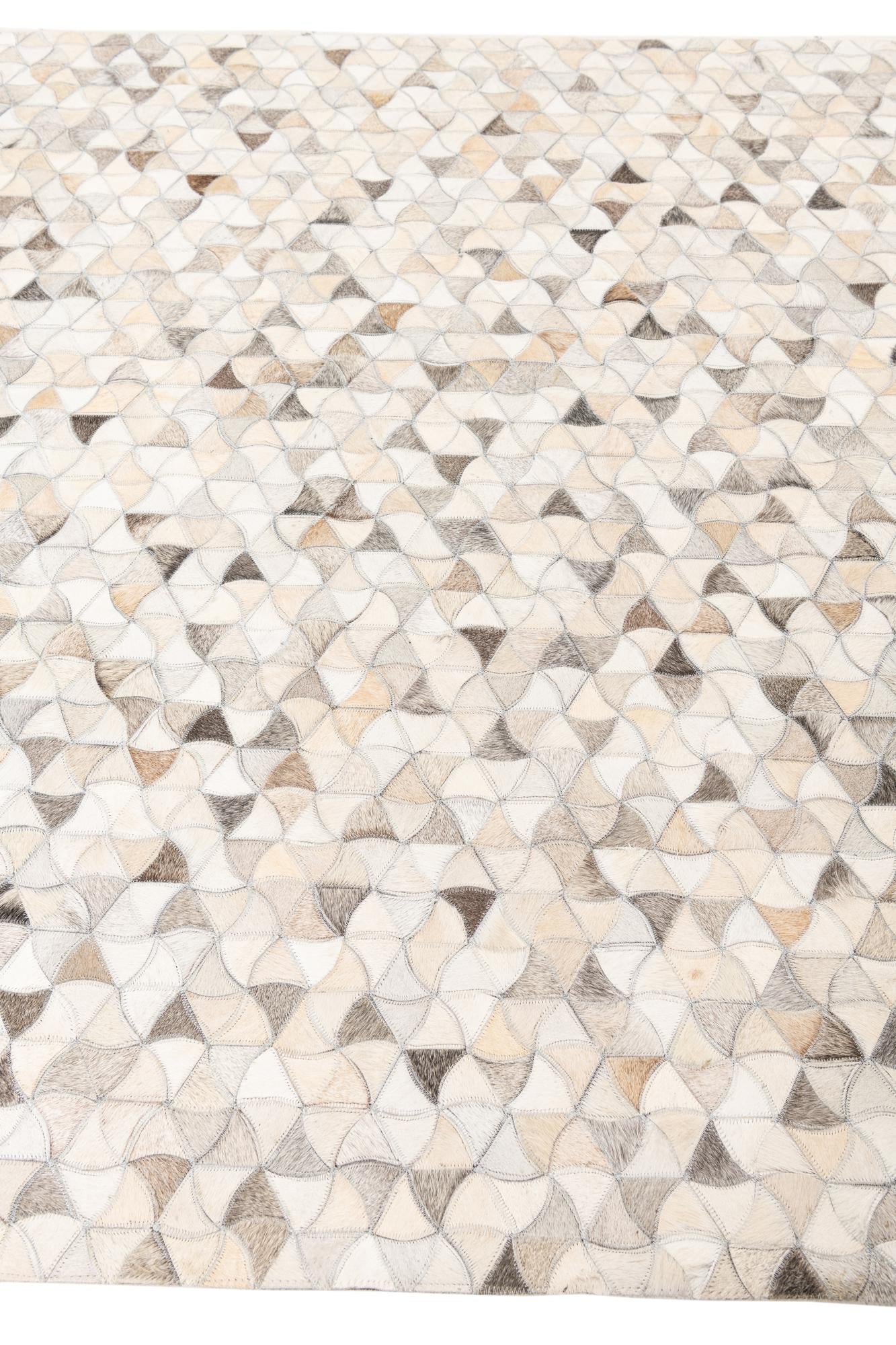 5' x 7' 10 Cowhide Leather Rug
