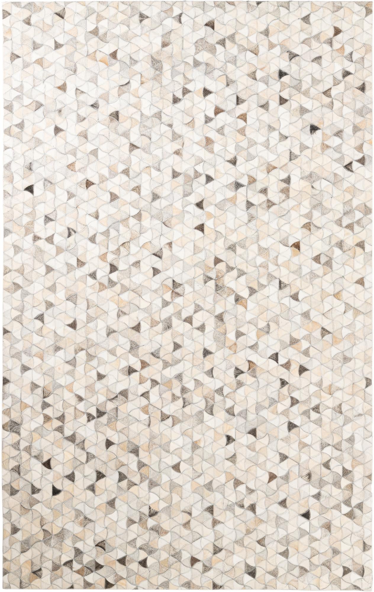 5' x 7' 10 Cowhide Leather Rug