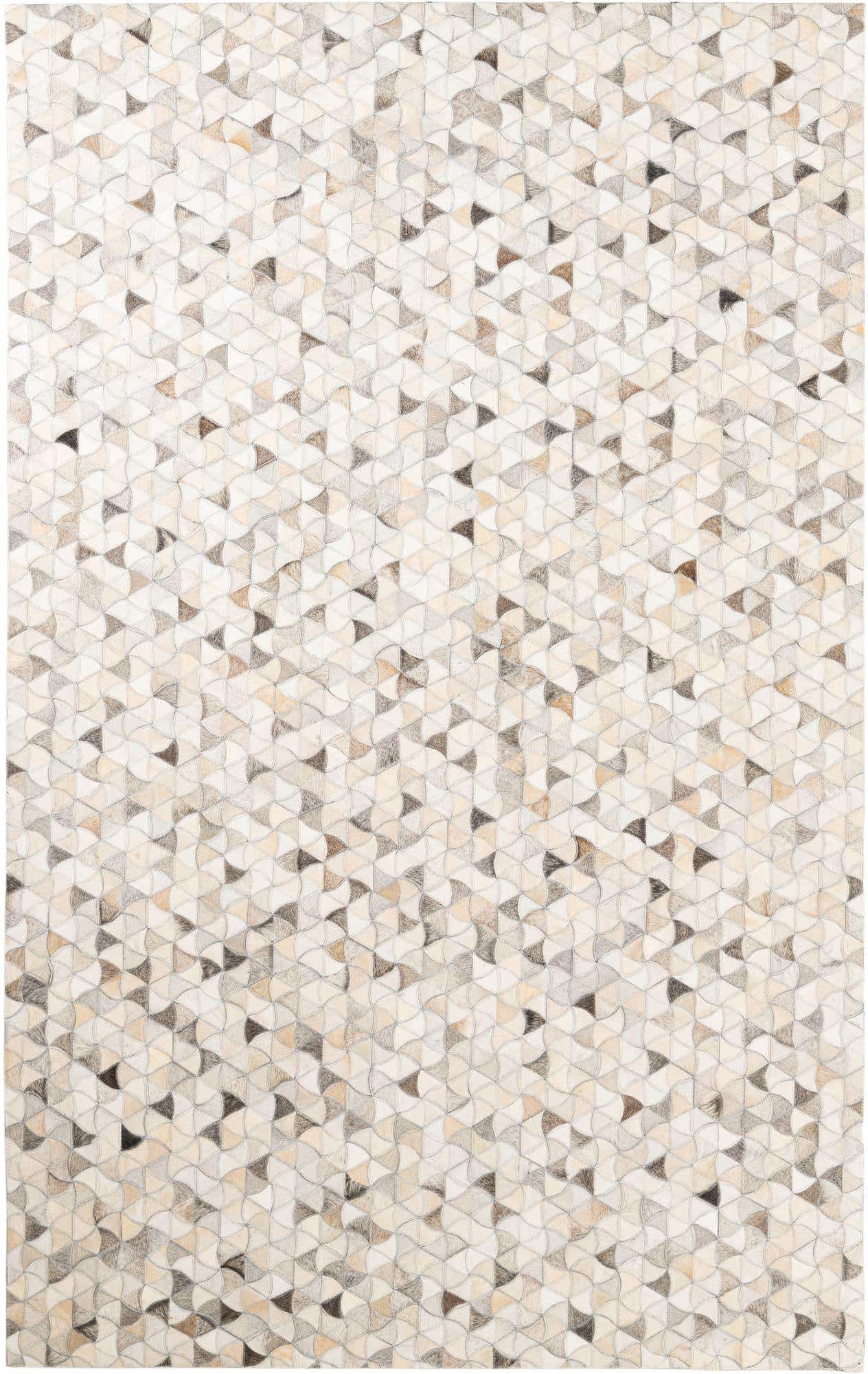 5' x 7' 10 Cowhide Leather Rug