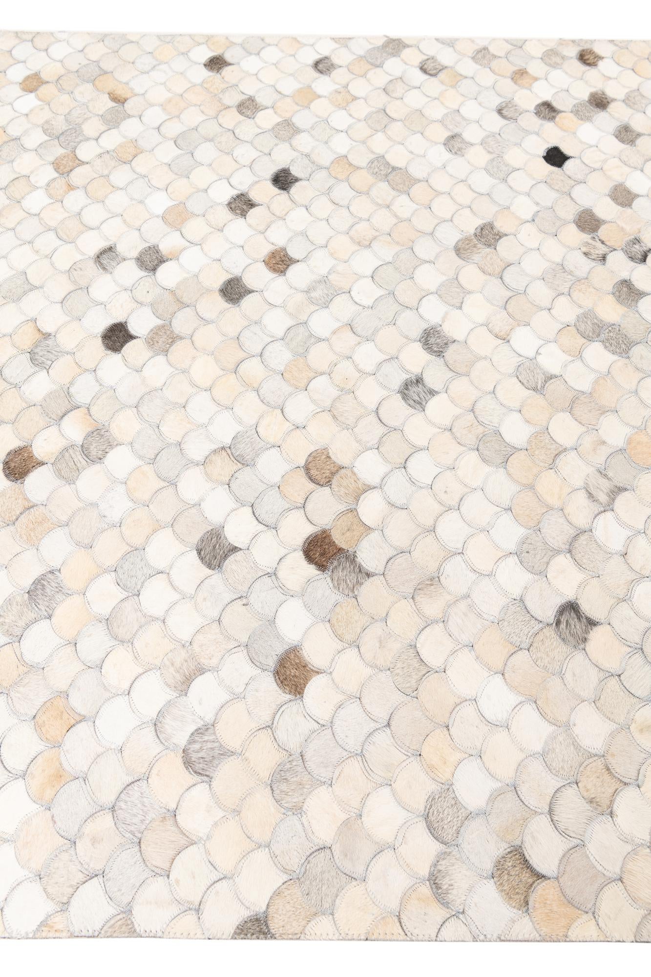 5' x 8' Cowhide Leather Rug