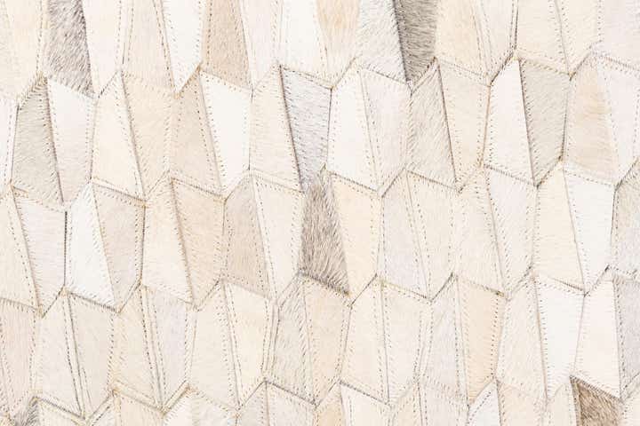 5' 2 x 8' Cowhide Leather Rug