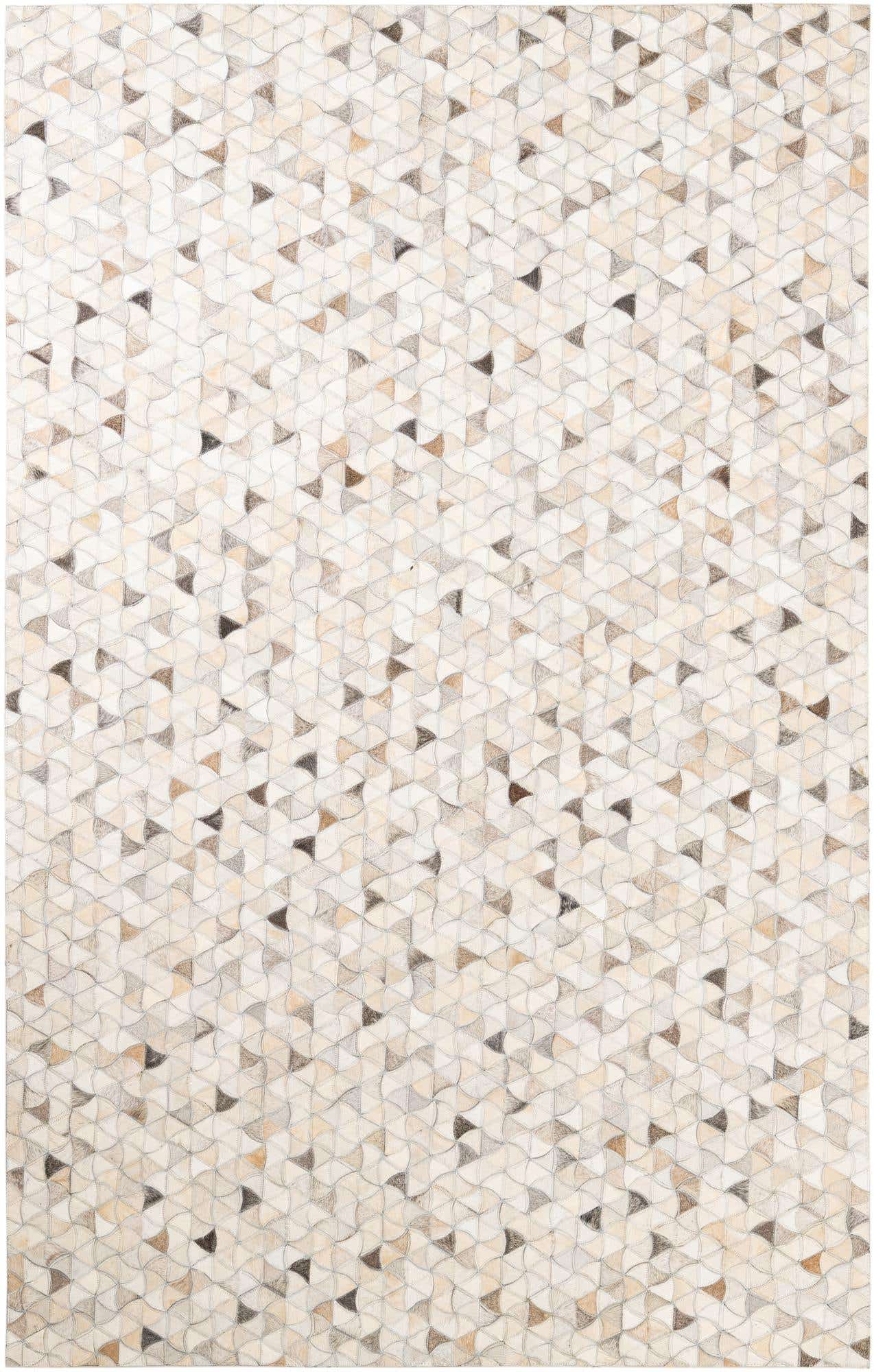 5' 1 x 8' Cowhide Leather Rug