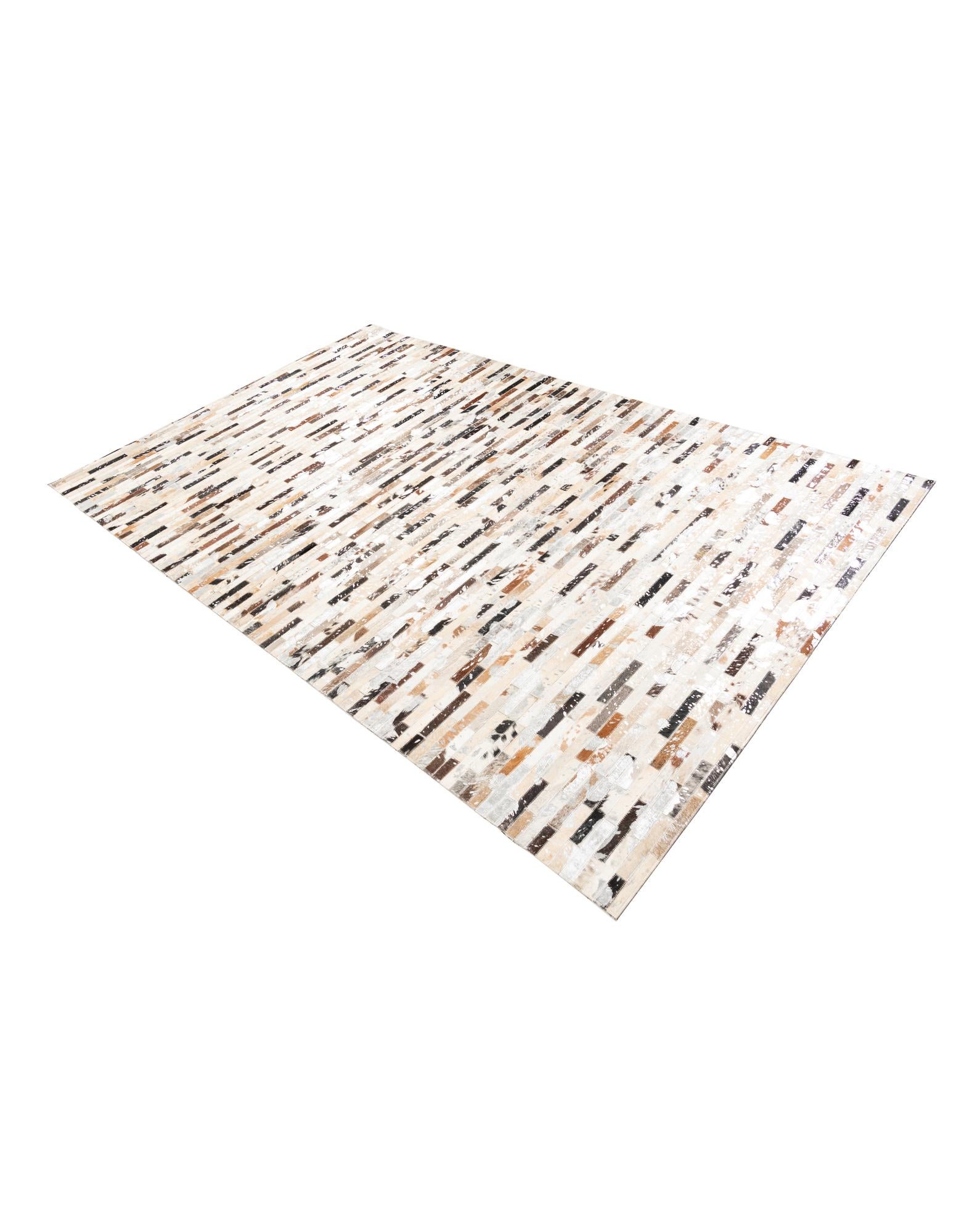 5' 1 x 8' Cowhide Leather Rug