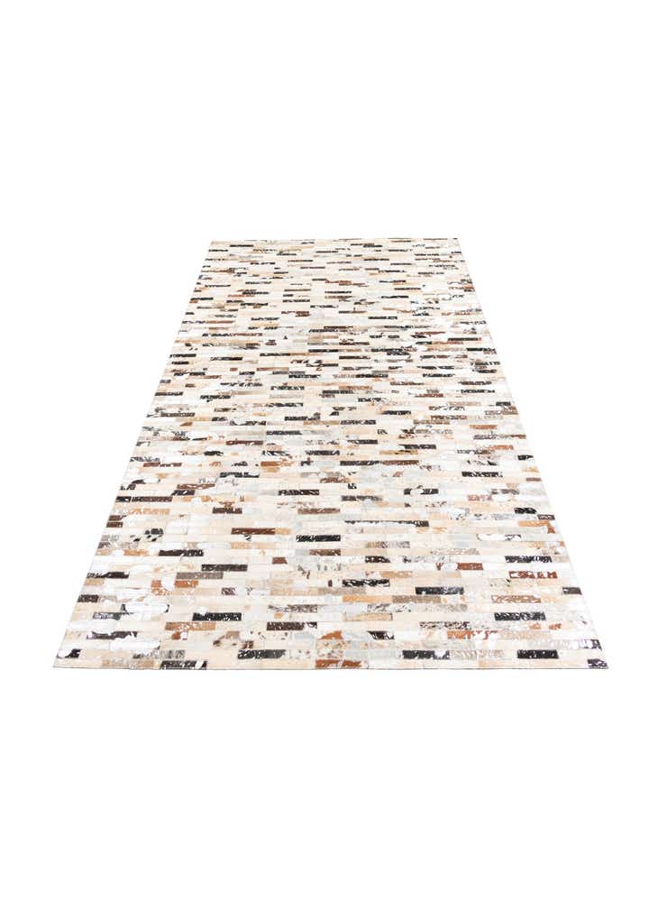 5' 1 x 8' Cowhide Leather Rug