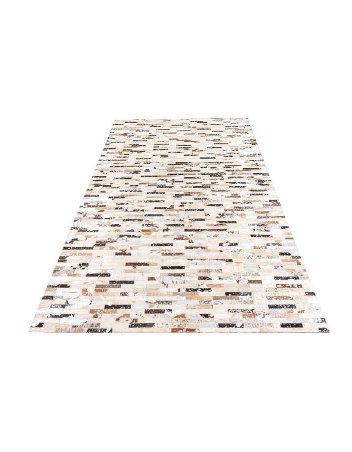 5' 1 x 8' Cowhide Leather Rug