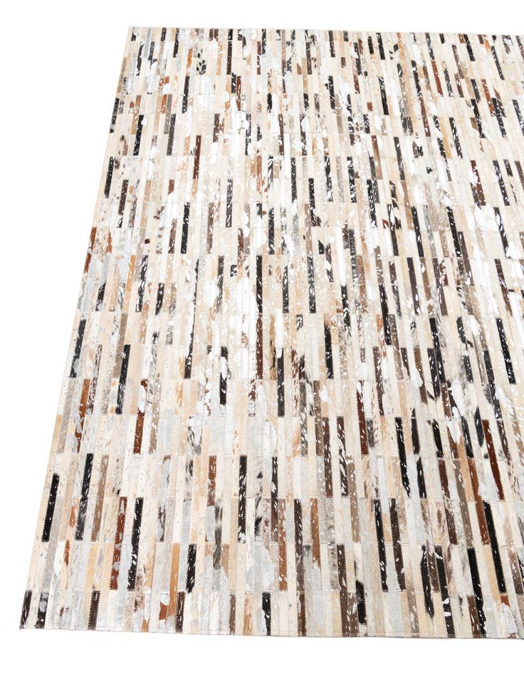 Detail image of 5' 1 x 8' Cowhide Leather Rug