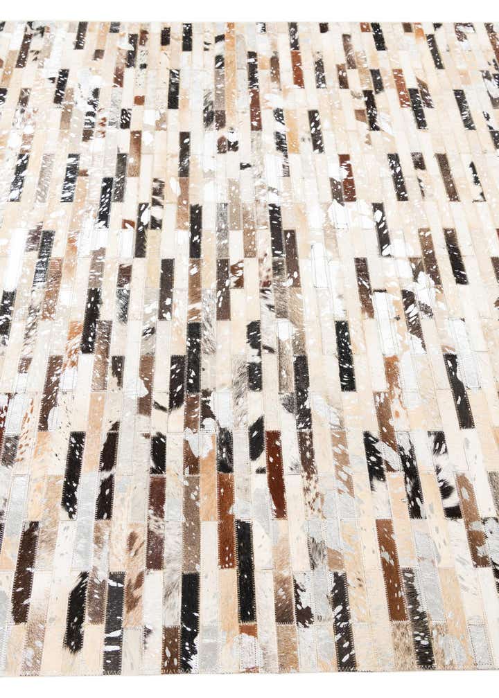 5' 1 x 8' Cowhide Leather Rug