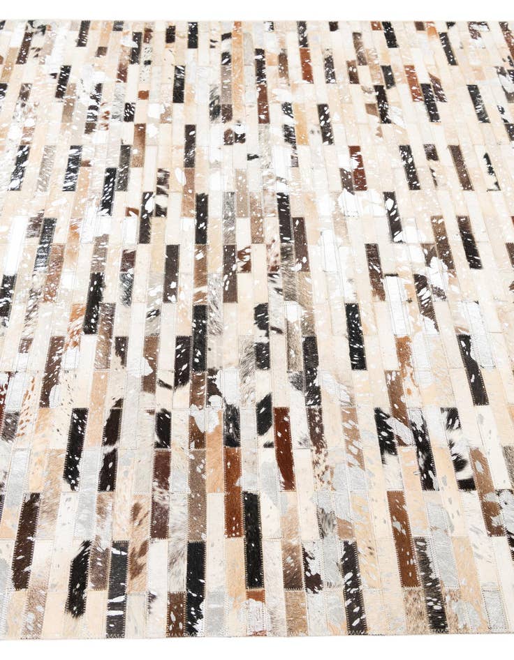 Detail image of 5' 1 x 8' Cowhide Leather Rug