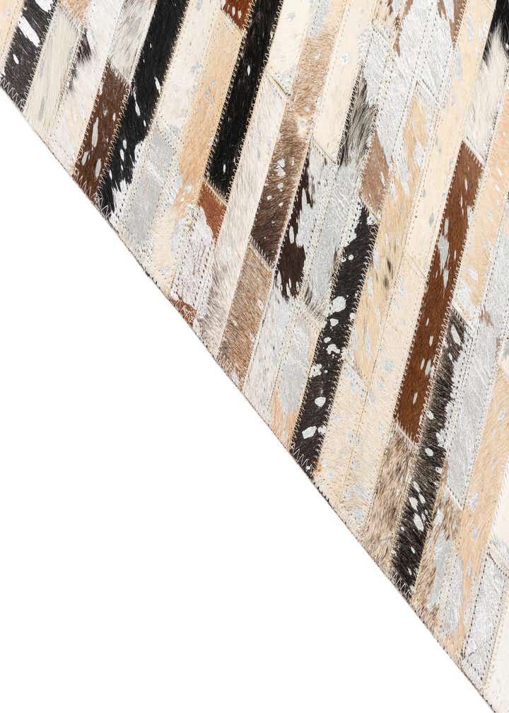 5' 1 x 8' Cowhide Leather Rug