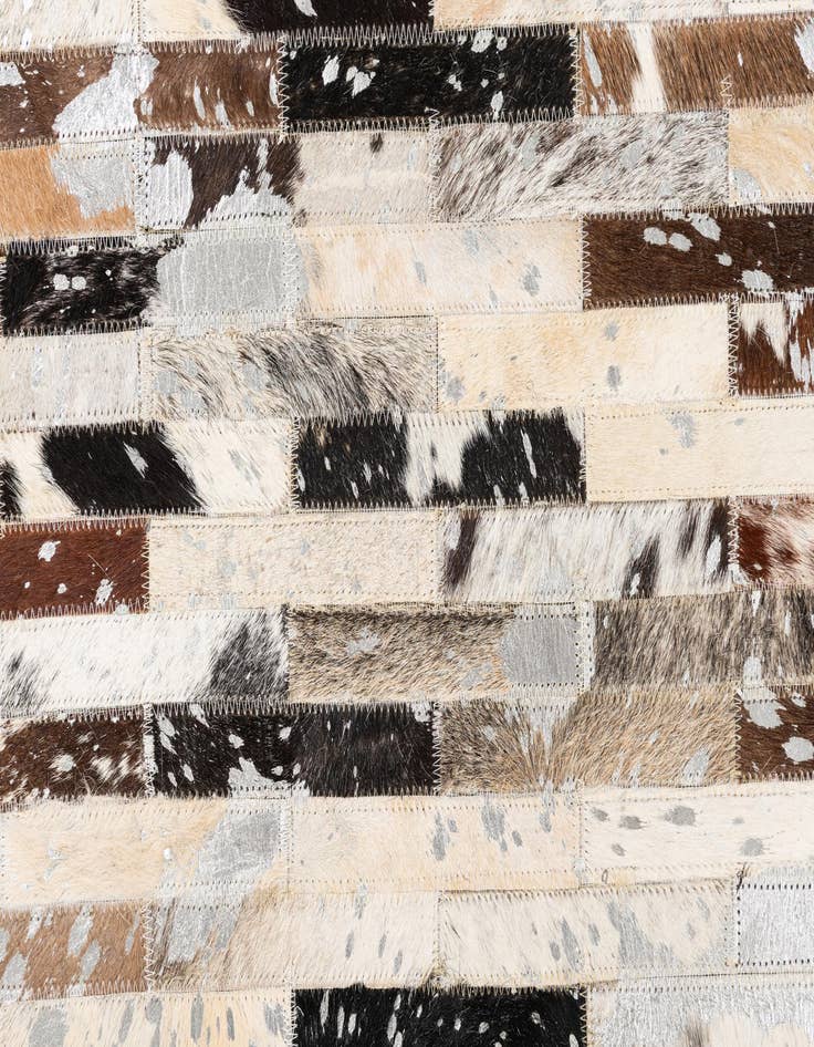 Detail image of 5' 1 x 8' Cowhide Leather Rug