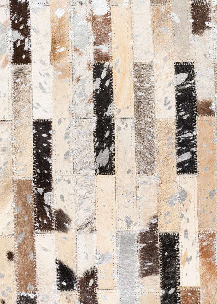 5' 1 x 8' Cowhide Leather Rug