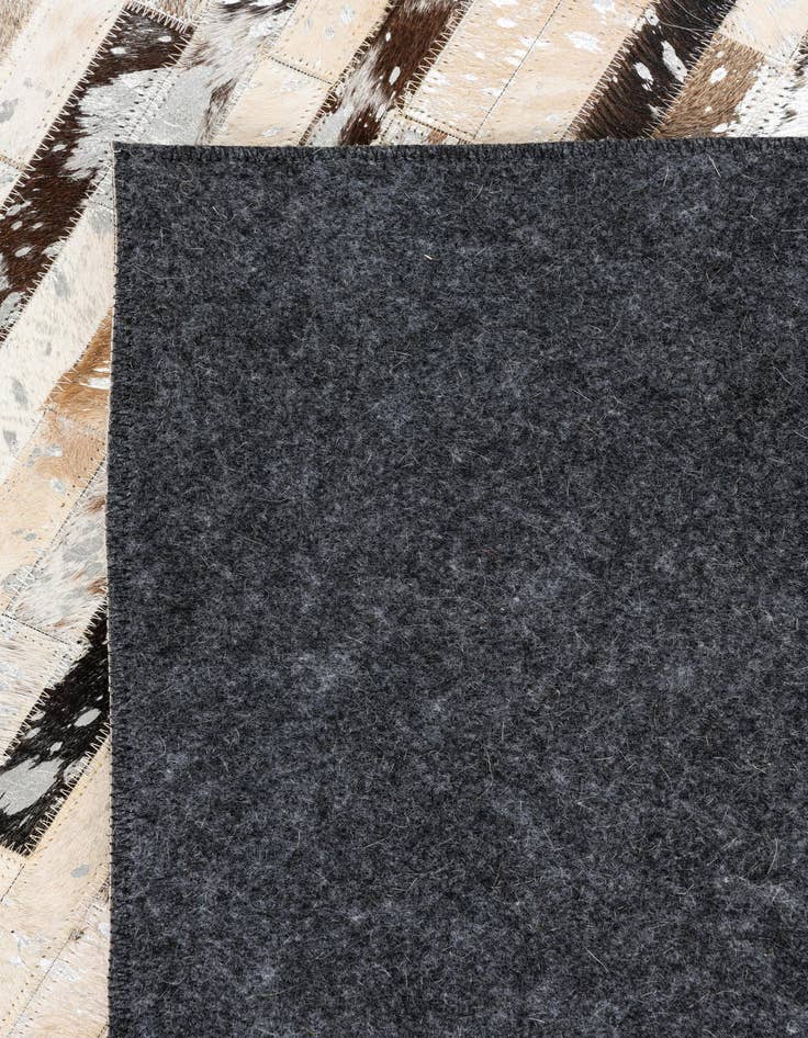 Detail image of 5' 1 x 8' Cowhide Leather Rug