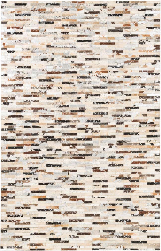 5' 1 x 8' Cowhide Leather Rug