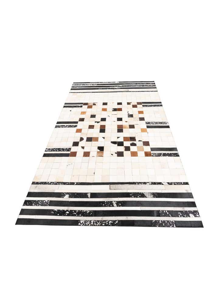5' x 8' 1 Cowhide Leather Rug