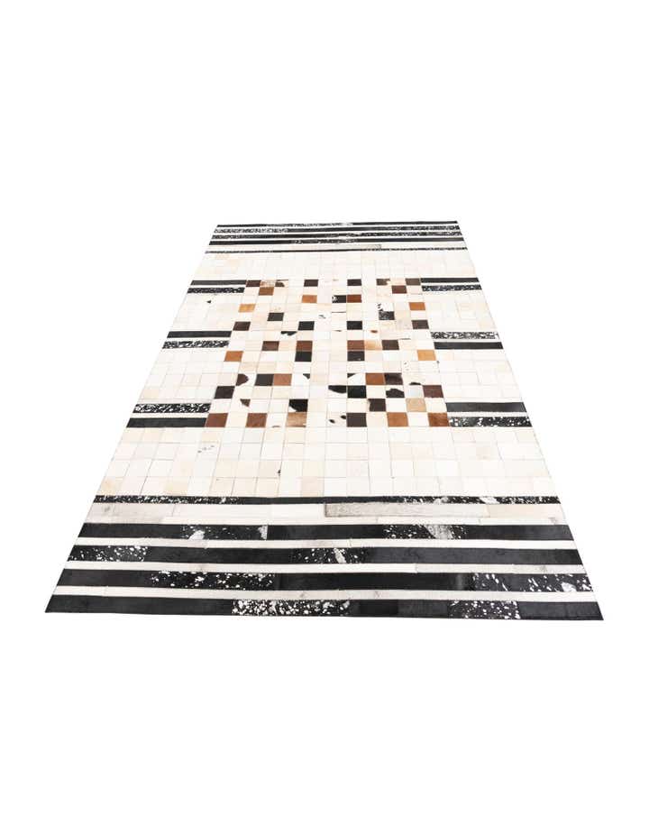 5' x 8' 1 Cowhide Leather Rug