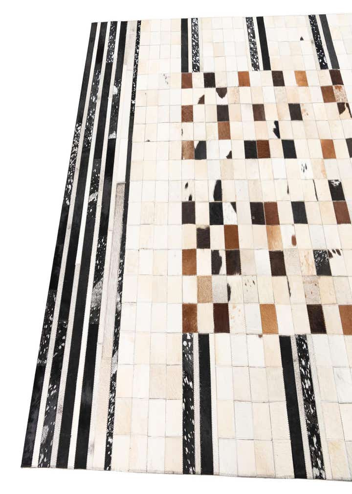 5' x 8' 1 Cowhide Leather Rug