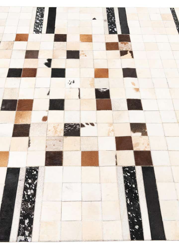 5' x 8' 1 Cowhide Leather Rug