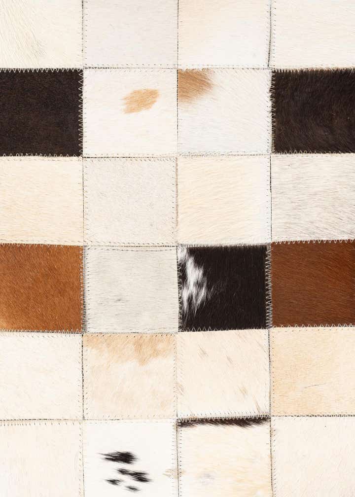 5' x 8' 1 Cowhide Leather Rug