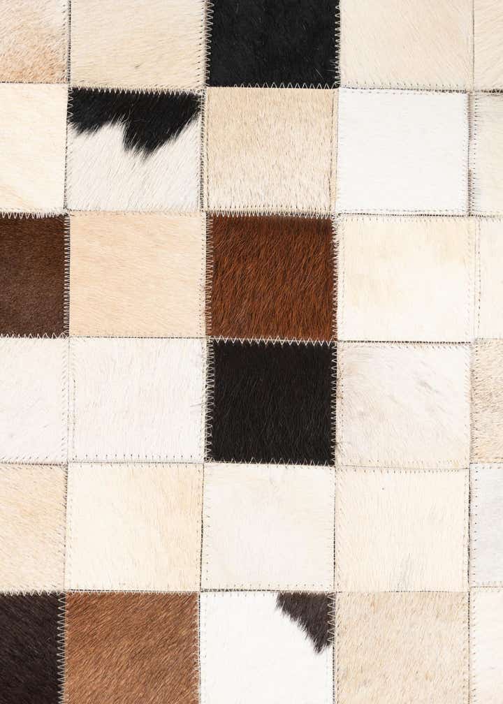 5' x 8' 1 Cowhide Leather Rug