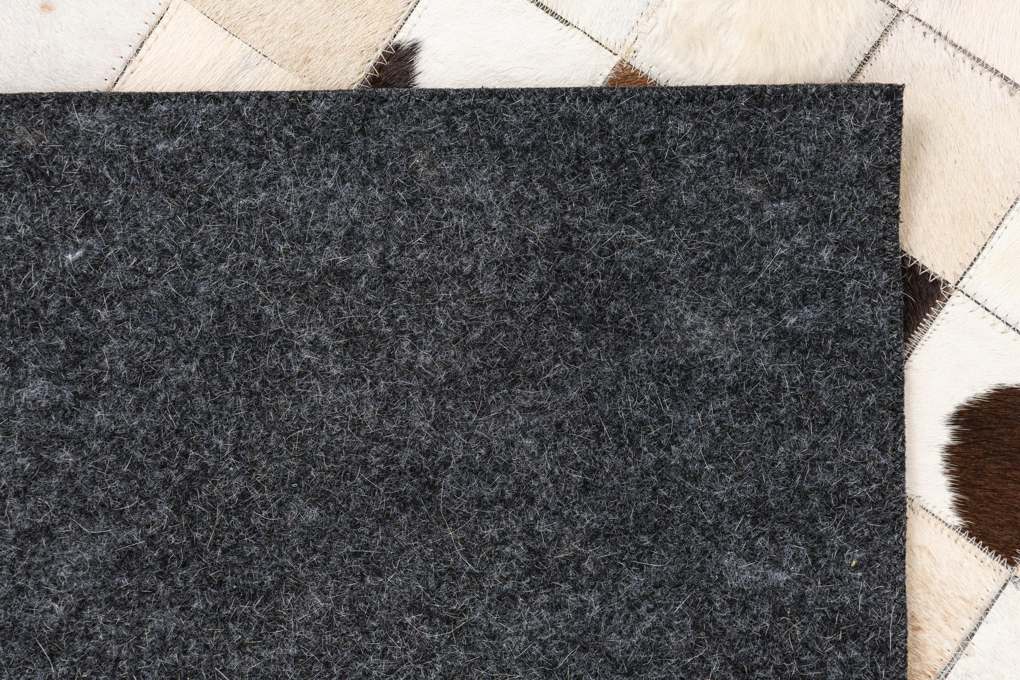 5' x 8' 1 Cowhide Leather Rug