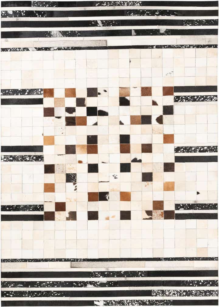 5' x 8' 1 Cowhide Leather Rug
