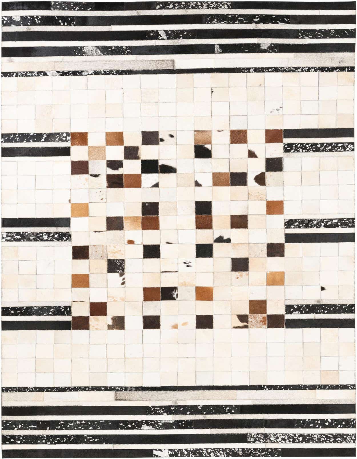 5' x 8' 1 Cowhide Leather Rug