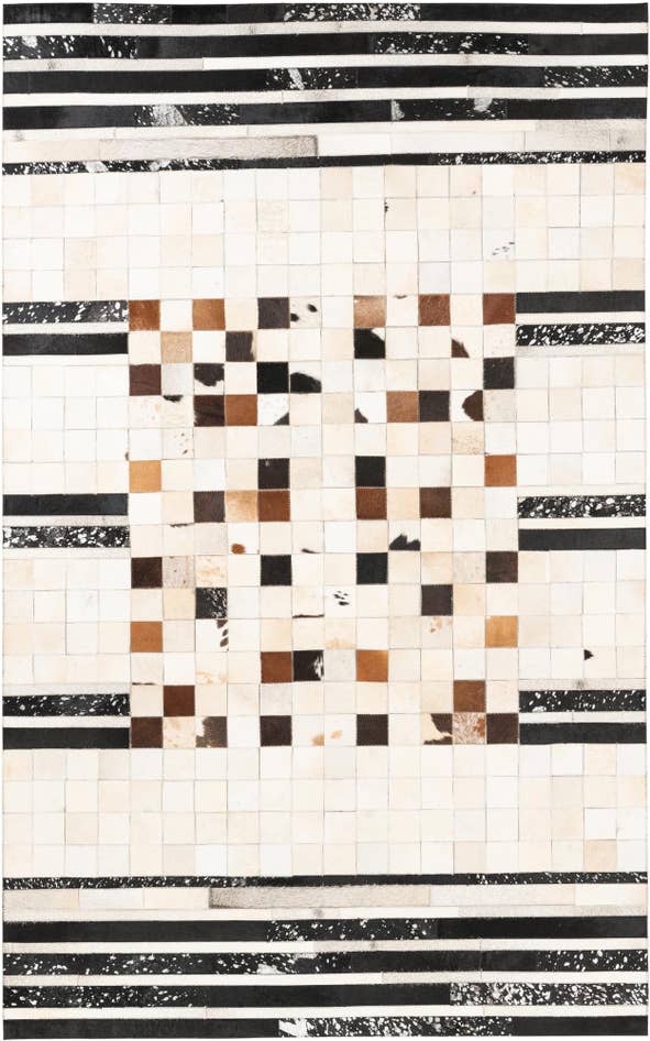Detail image of 5' x 8' 1 Cowhide Leather Rug