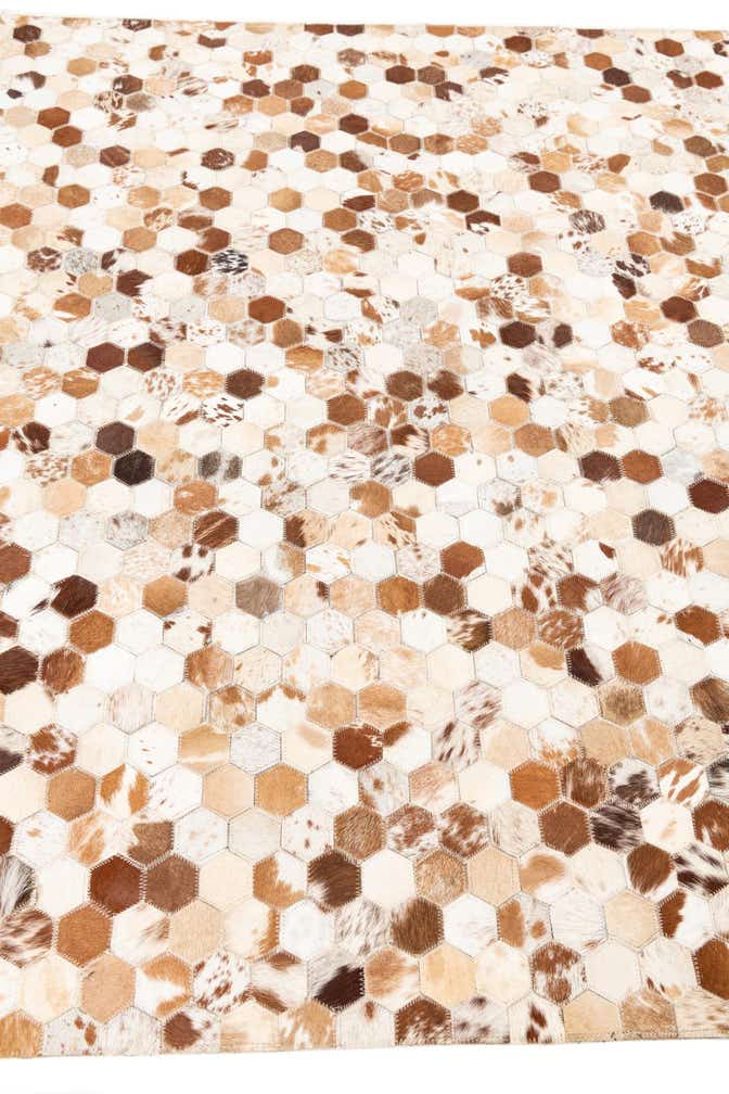 5' x 8' Cowhide Leather Rug