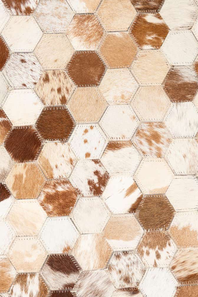 5' x 8' Cowhide Leather Rug