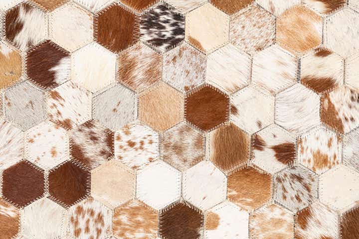 5' x 8' Cowhide Leather Rug