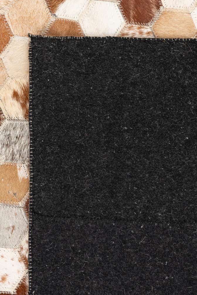 5' x 8' Cowhide Leather Rug