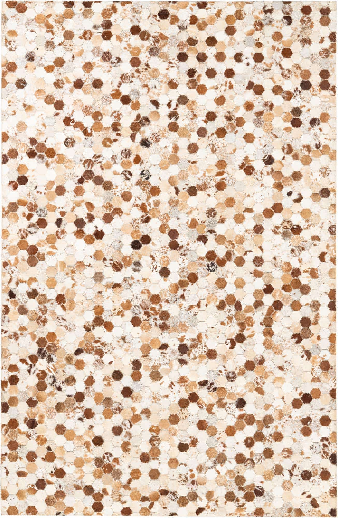 5' x 8' Cowhide Leather Rug