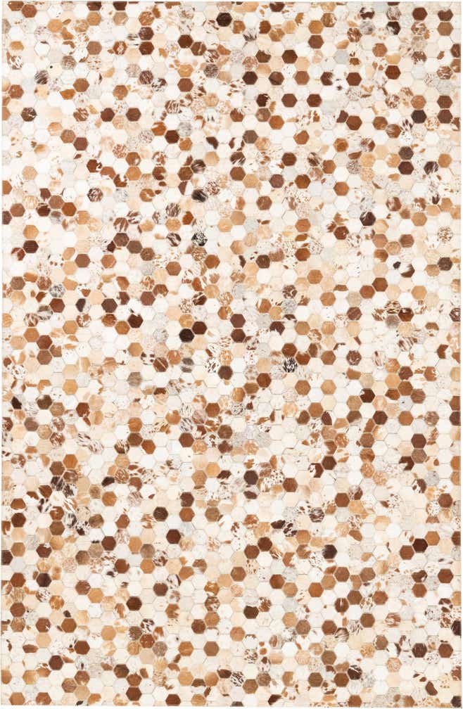 5' x 8' Cowhide Leather Rug