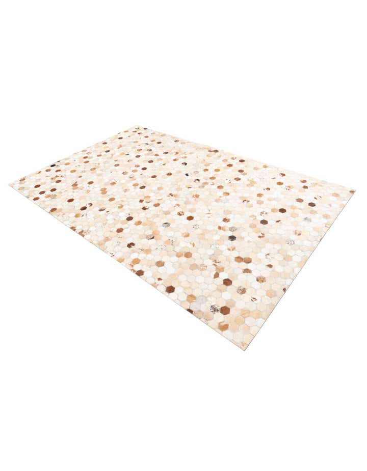 5' x 8' 1 Cowhide Leather Rug