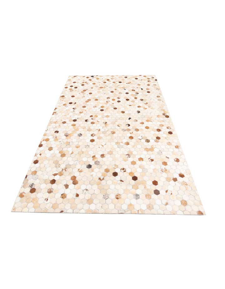 5' x 8' 1 Cowhide Leather Rug