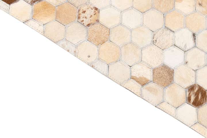 5' x 8' 1 Cowhide Leather Rug