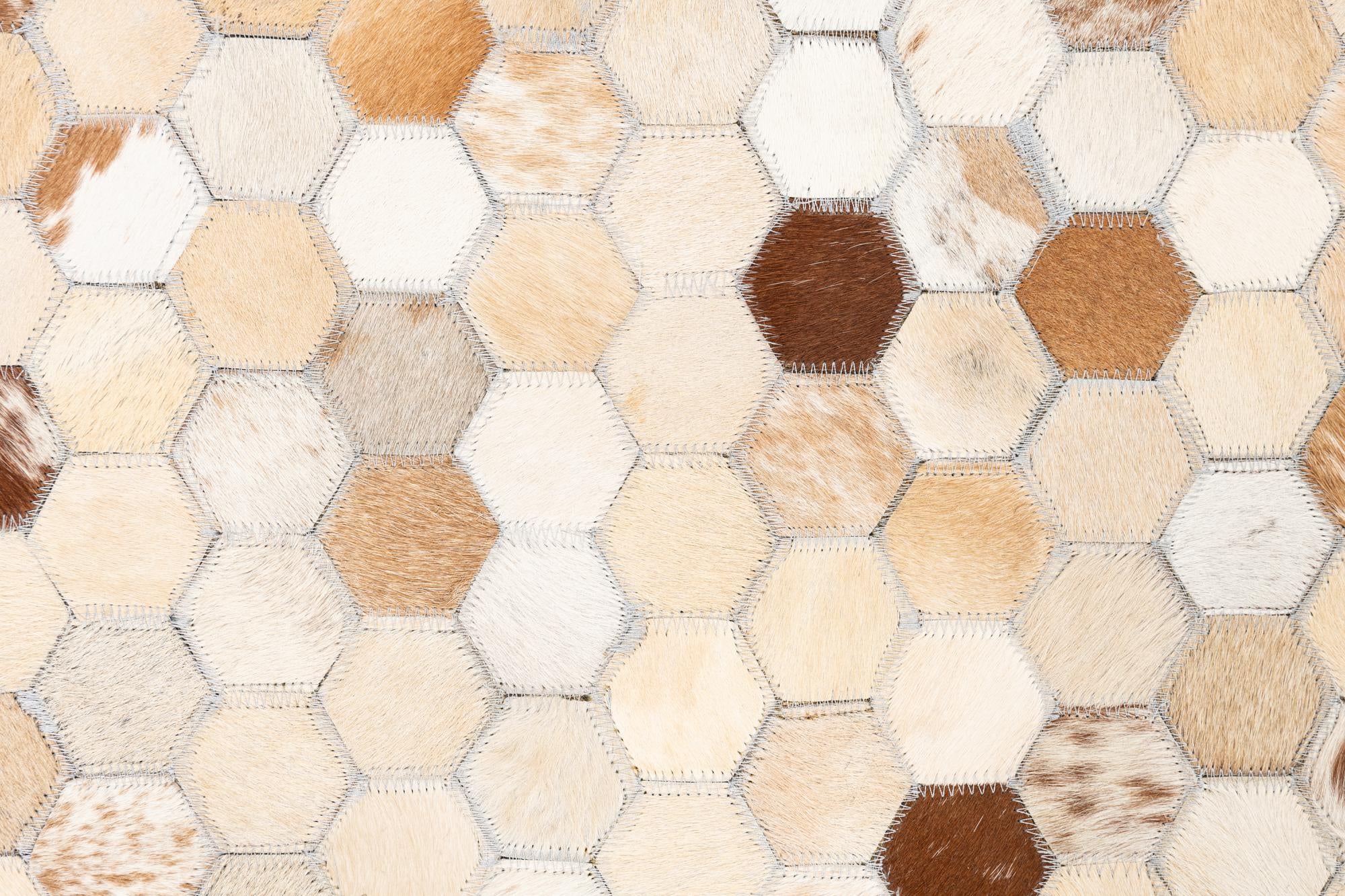 5' x 8' 1 Cowhide Leather Rug