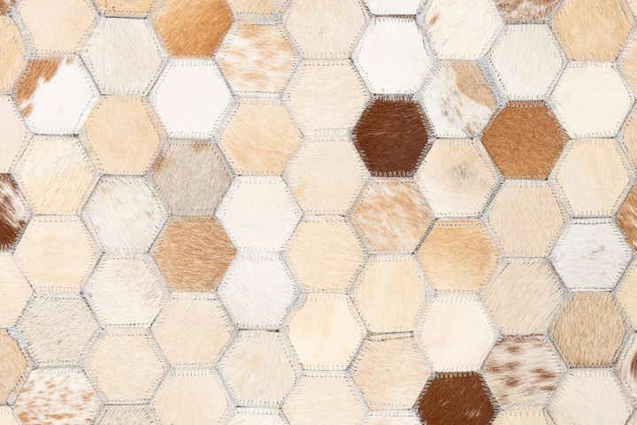 5' x 8' 1 Cowhide Leather Rug