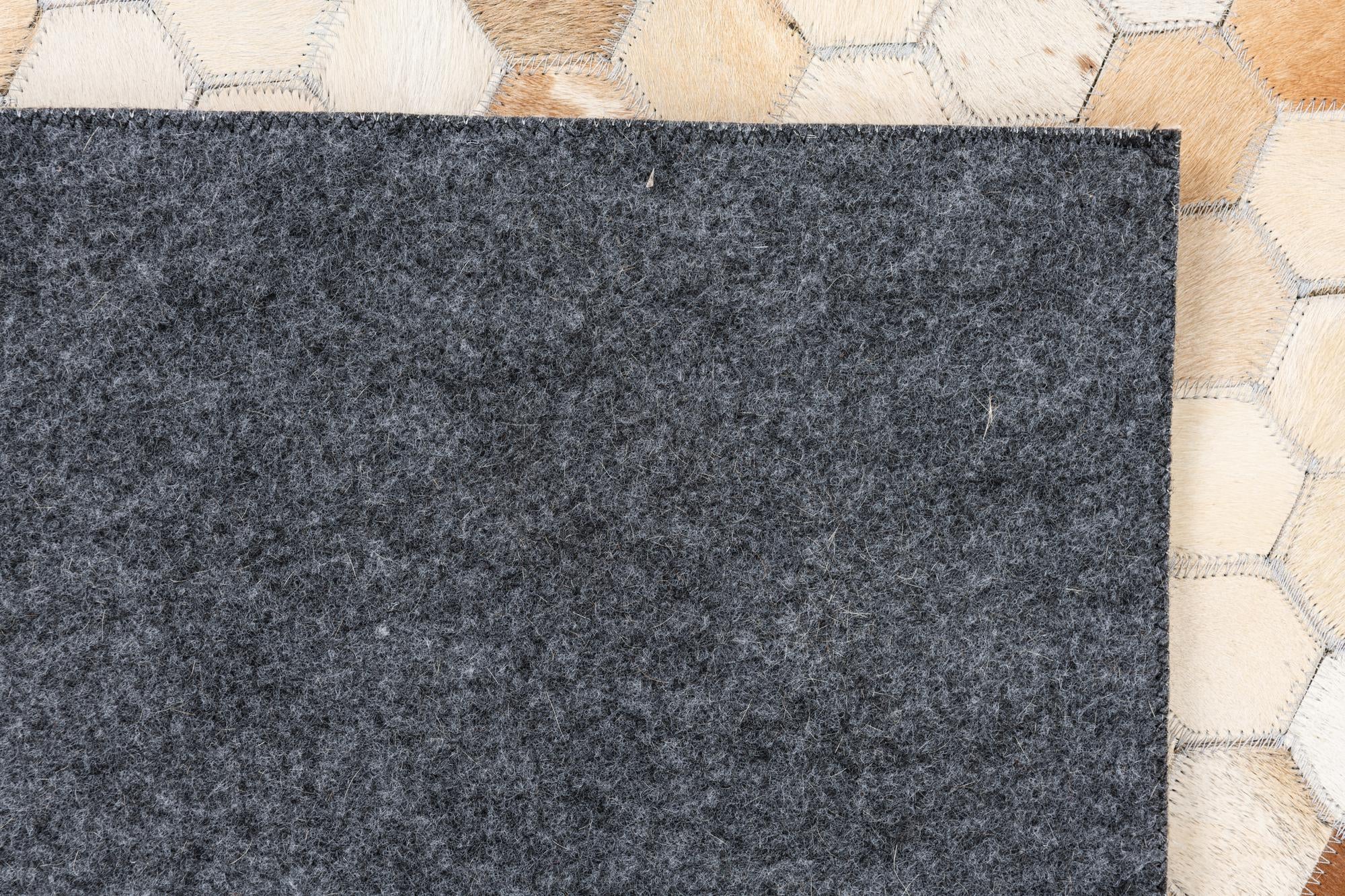 5' x 8' 1 Cowhide Leather Rug